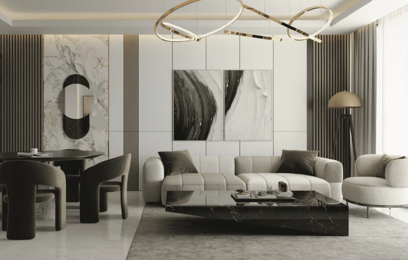 Interior render at Samana Avenue.