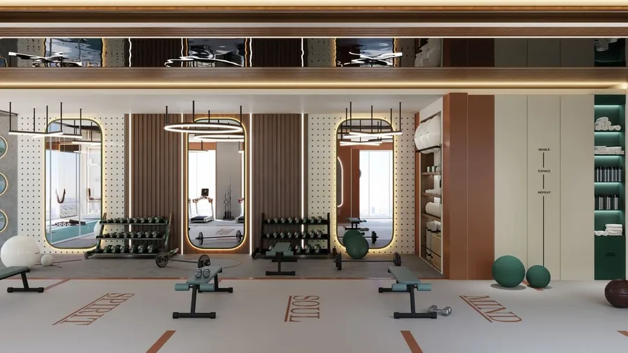 Indoor Gym at Samana Barari Lagoons.