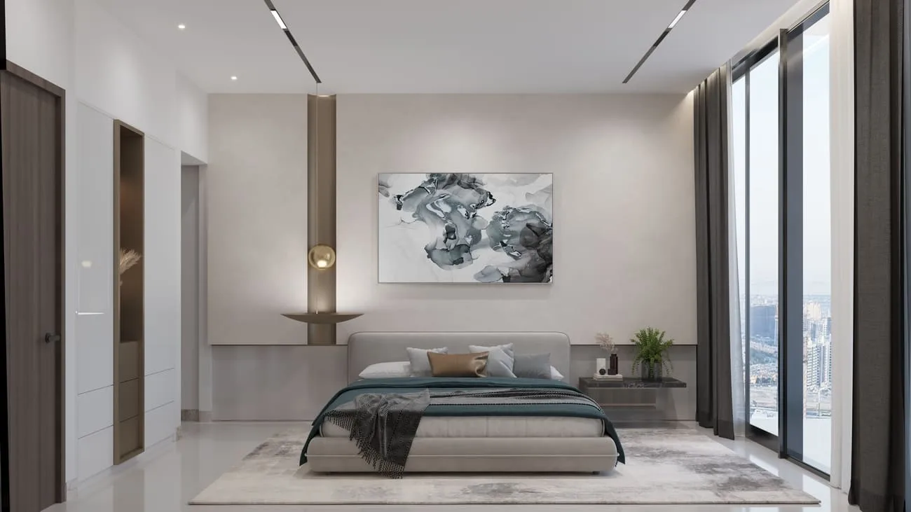 Interior render at Samana Barari Lagoons.