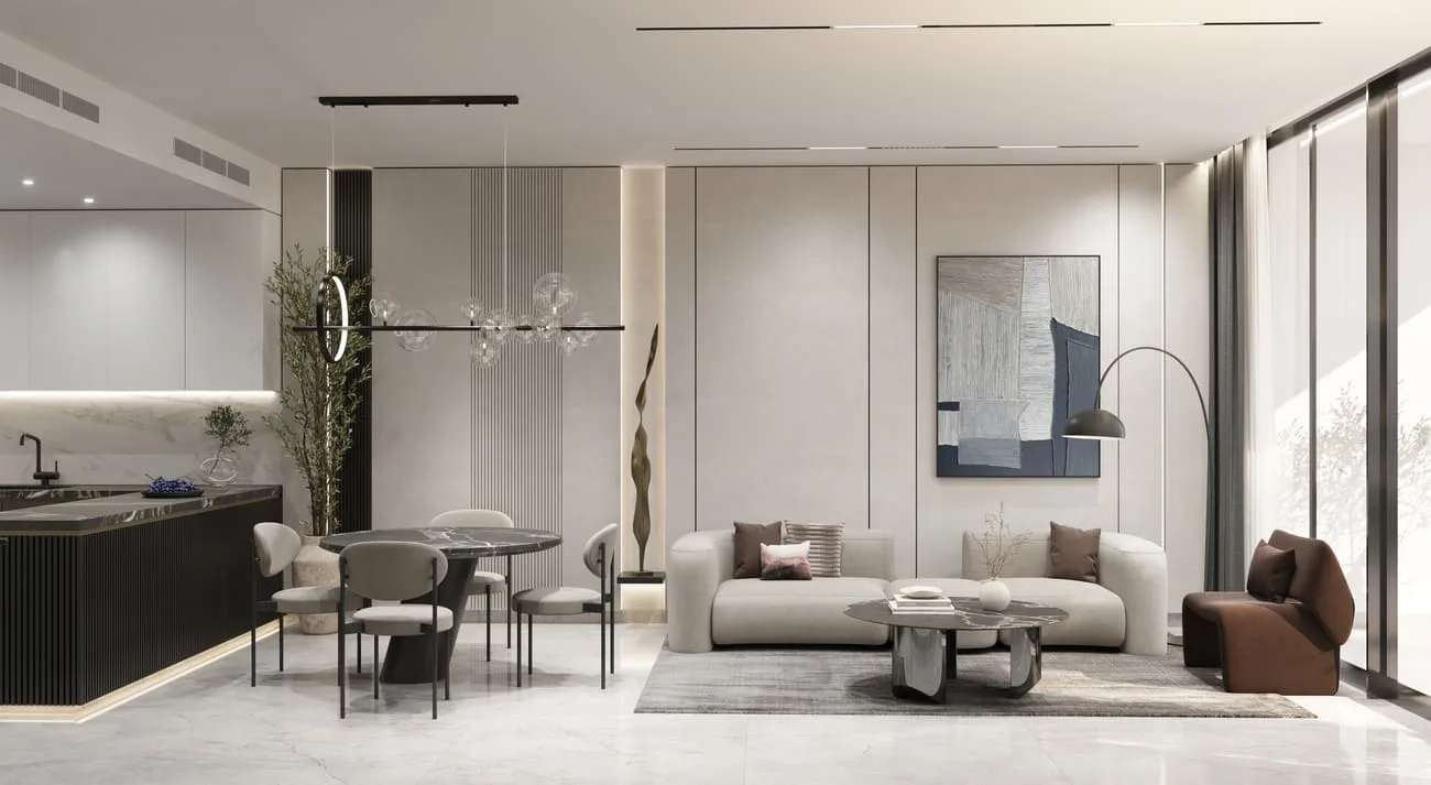 Interior render at Rome by Samana Developers.