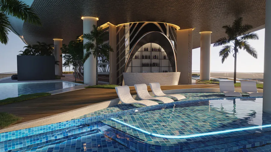 Outdoor Party Area at Samana Barari Heights.