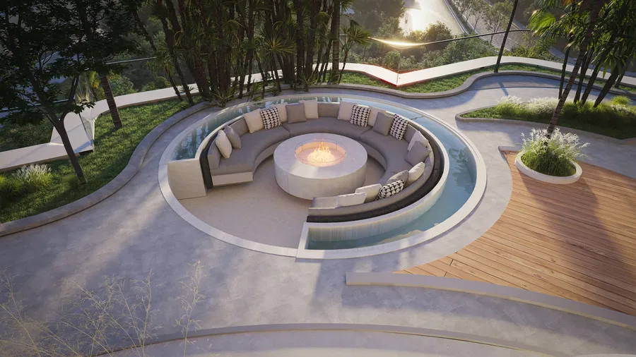 Sunken Seating at Samana Barari Heights.