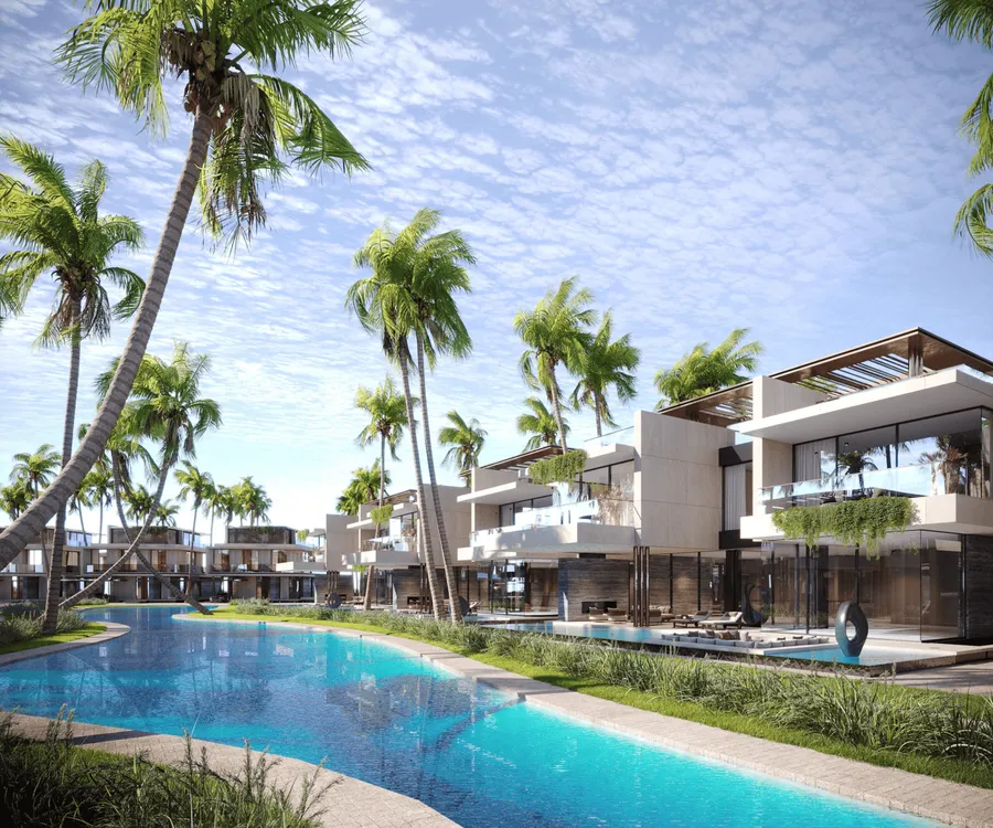 Private Lagoon at Mira Villas by Bentley Home.