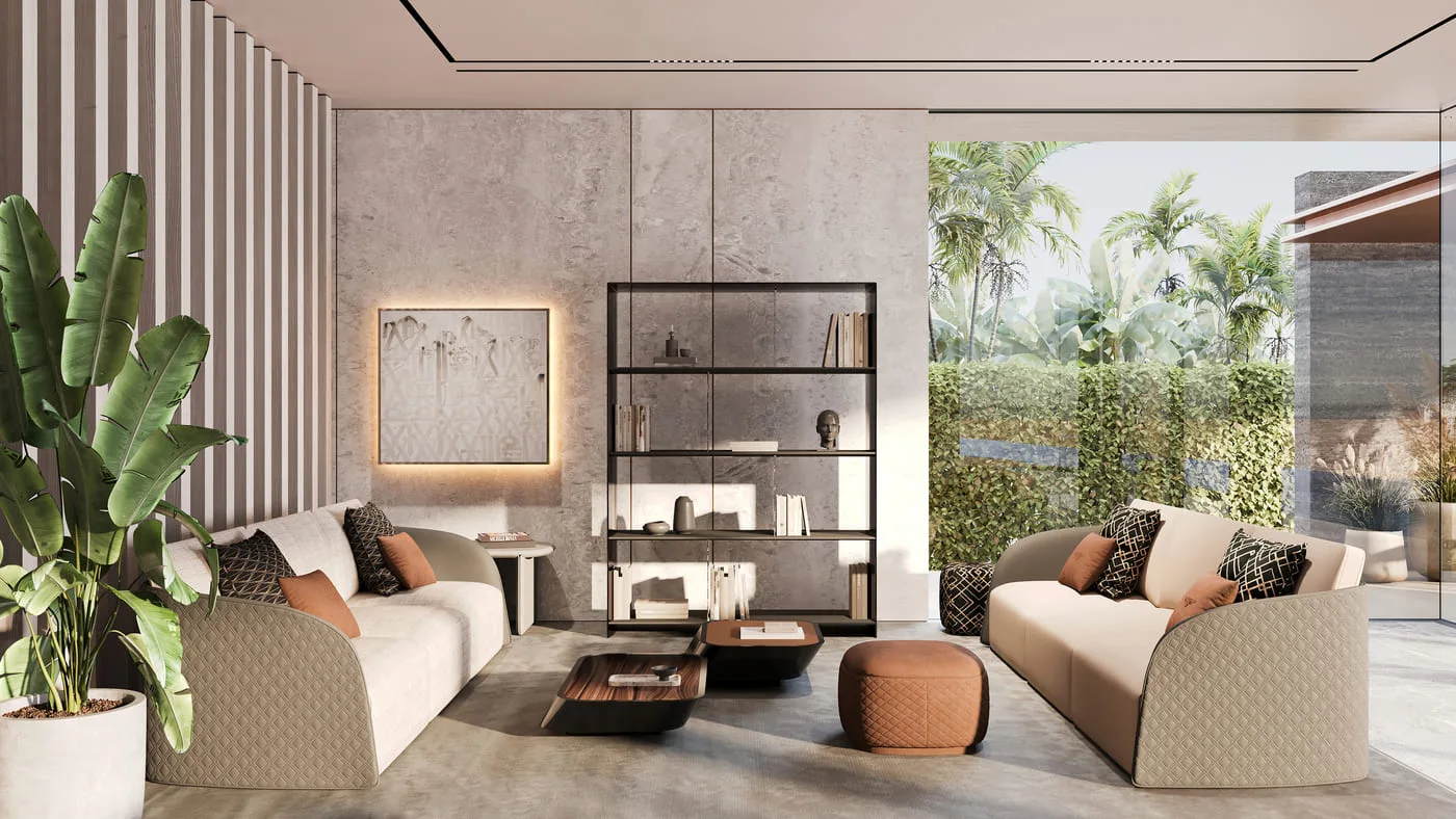 Interior render at Mira Villas by Bentley Home.
