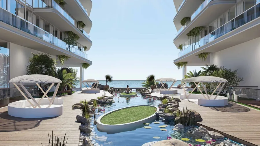 Koi Pond at Hatimi Residences.