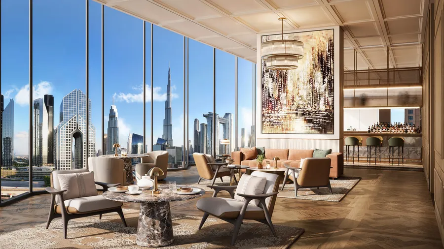 Lounge at Trump International Hotel and Tower.