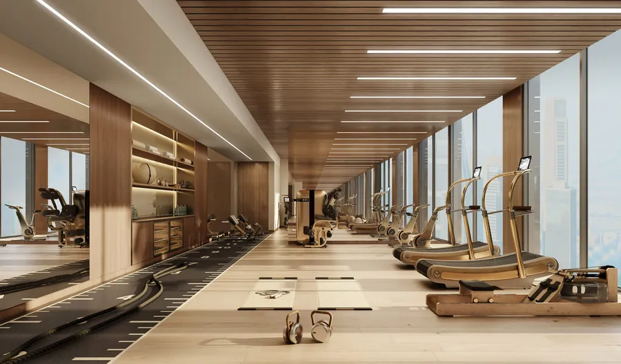Gym at Trump International Hotel and Tower.