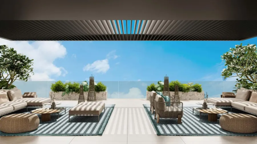Outdoor Business Lounge at Franck Muller Yachting.