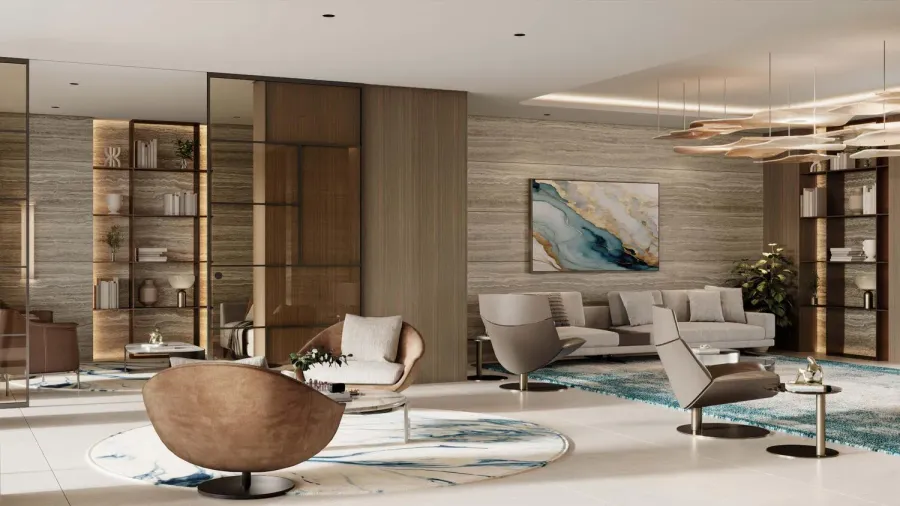 Indoor Business Lounge at Franck Muller Yachting.