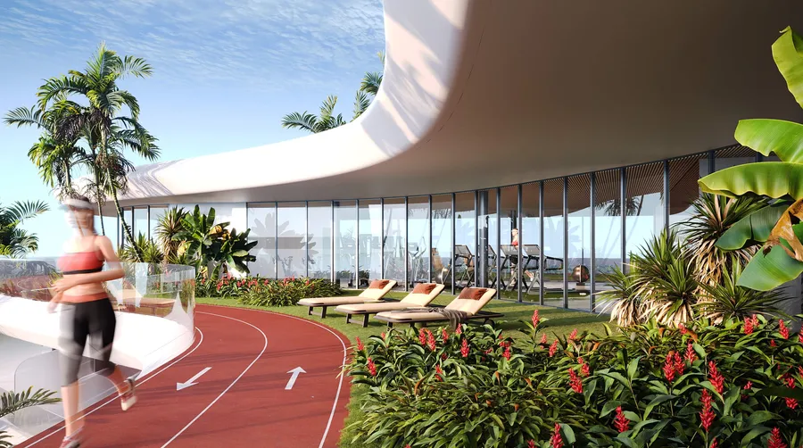 Rooftop Fitness at Trussardi Residences.