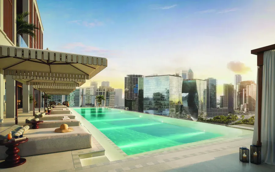 Rooftop Infinity Pool at Elire Managed by LUX.