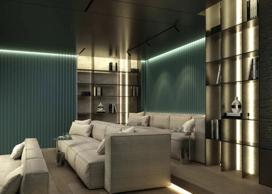 Indoor & Rooftop Cinema at Gharbi 1 Residences.