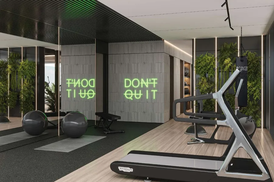 Indoor & Outdoor Gym at Gharbi 2 Residences.