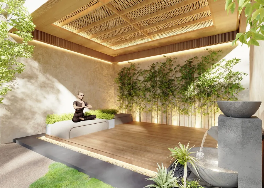 Yoga & Meditation Area at Symbolic Zen Residences.