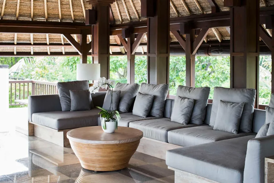 Outdoor Seating at Symbolic Zen Residences.