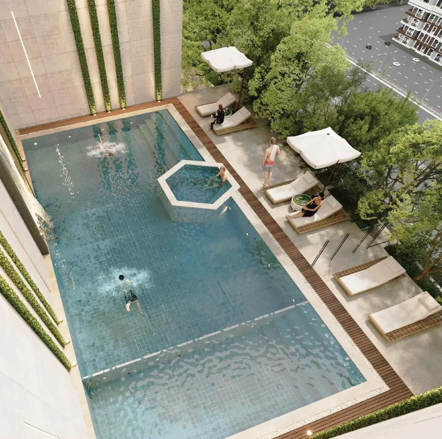 Swimming Pool & Jacuzzi at Symbolic Zen Residences.