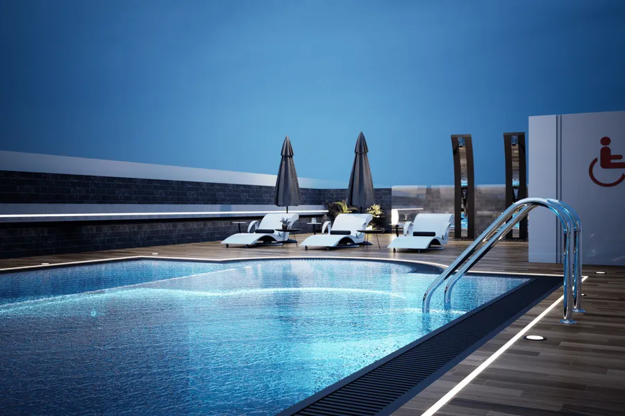 Rooftop Swimming Pool at Astra South.
