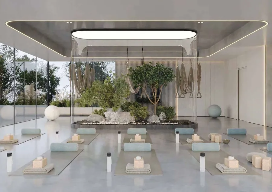 Indoor Yoga Area at Reef 1000.