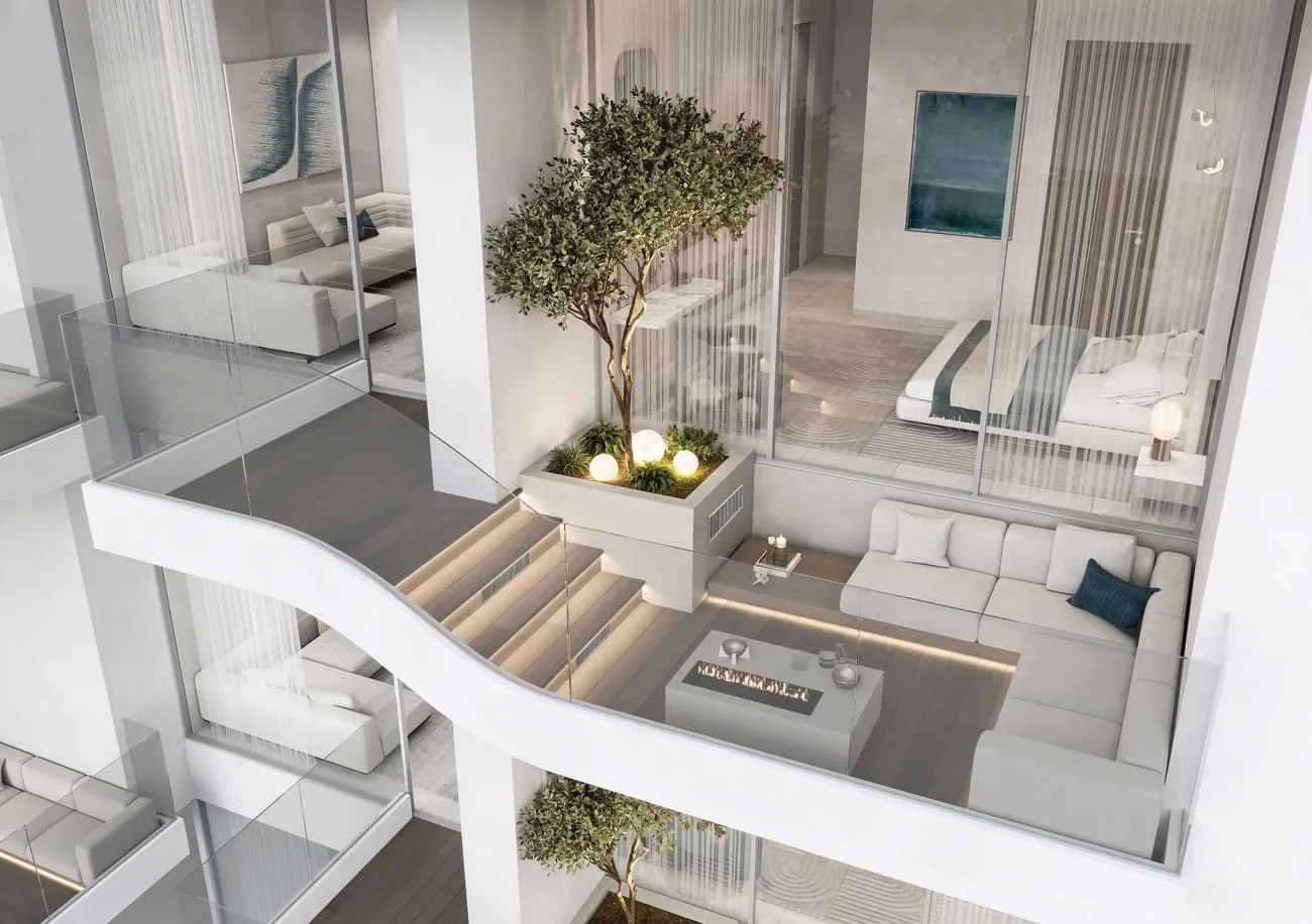 Interior render at Reef 1000.