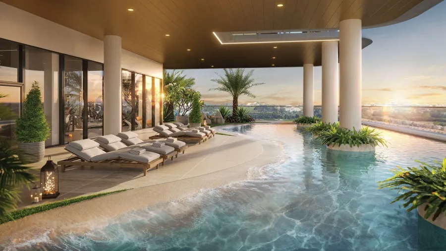 Pool Deck at Orvessa Residences.