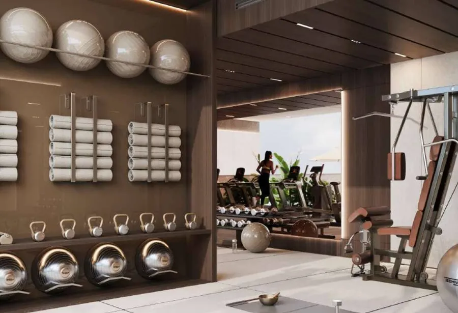 Gym at V-Suites.