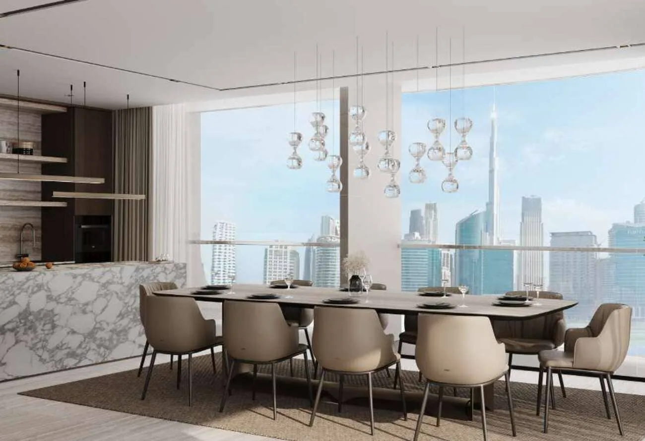Interior render at V-Suites.