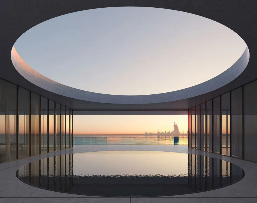 Indoor Swimming Pool at Armani Beach Residence.