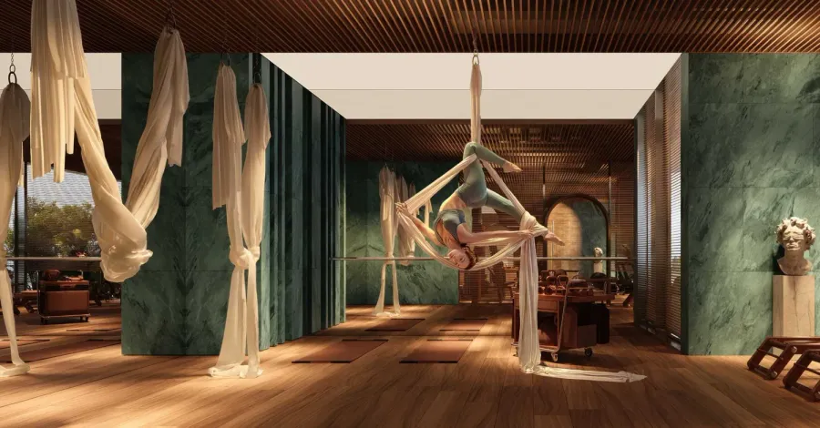 Pilates & Yoga Area at Le Chateau Pietrus.