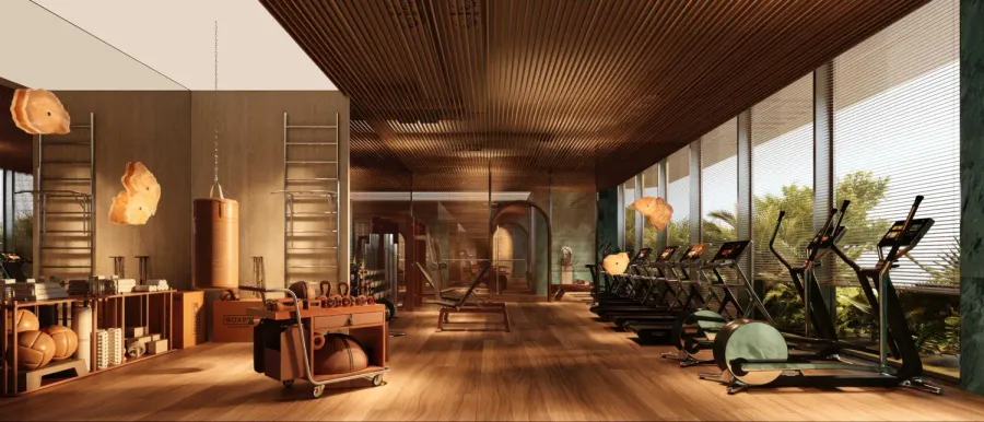 Gym at Le Chateau Pietrus.