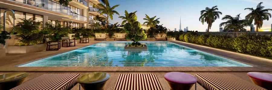 Poolside Areas at Le Chateau Pietrus.