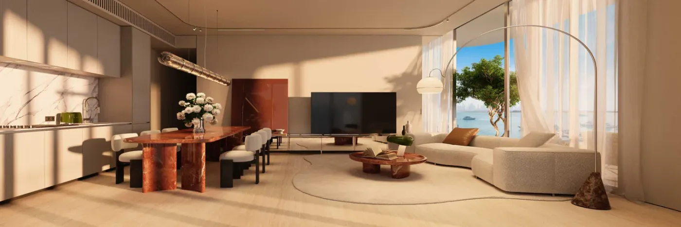 Interior render at Le Chateau Pietrus.