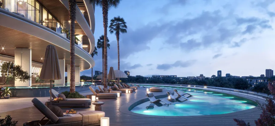 Lounge Deck at Lia by Avenew Development.