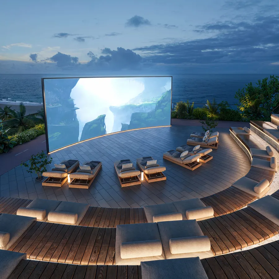 Outdoor Cinema at Elle Residences.