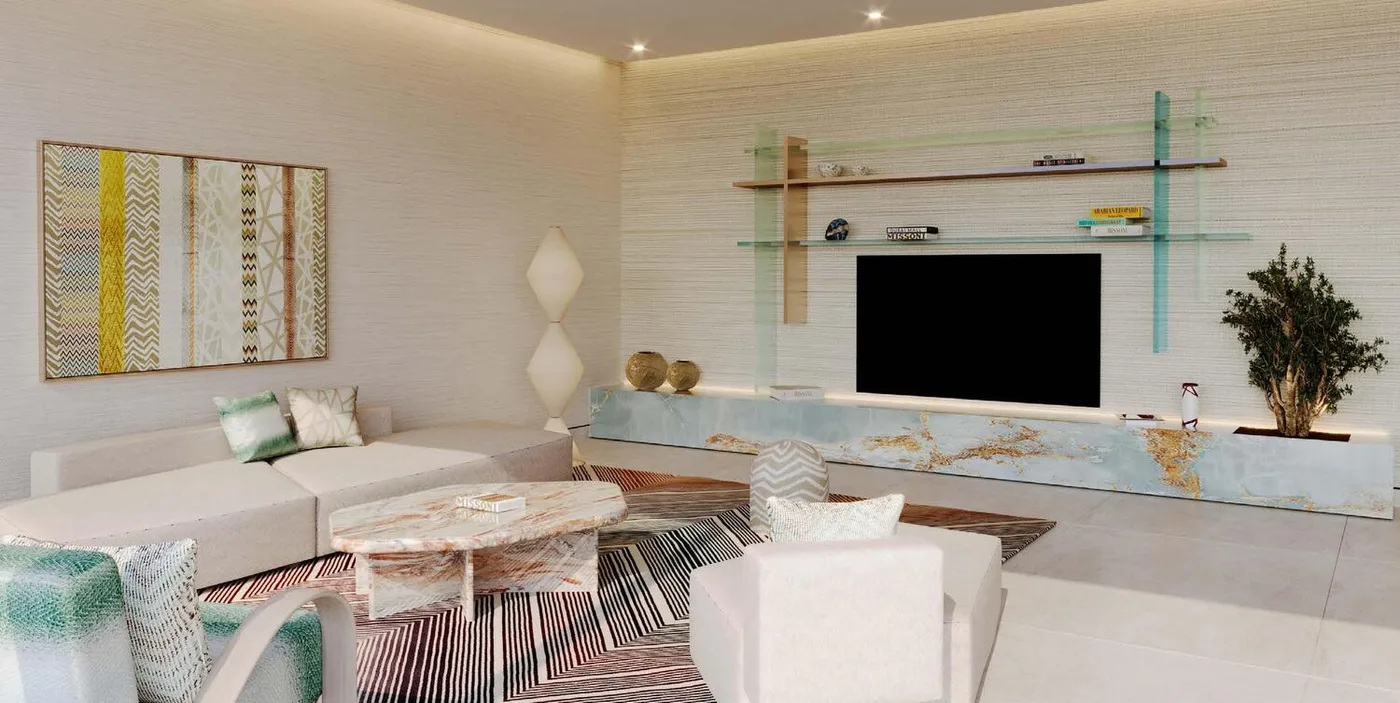 Interior render at Octa Isle Interiors by Missoni.