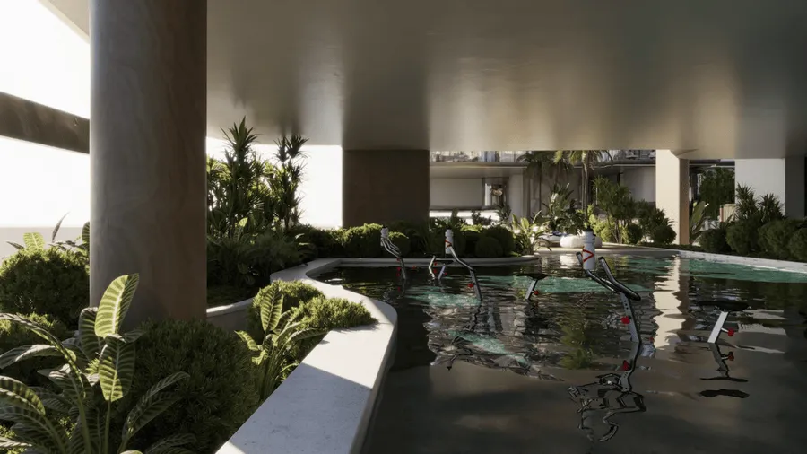 Aqua Gym at Treppan Serenique Residences.