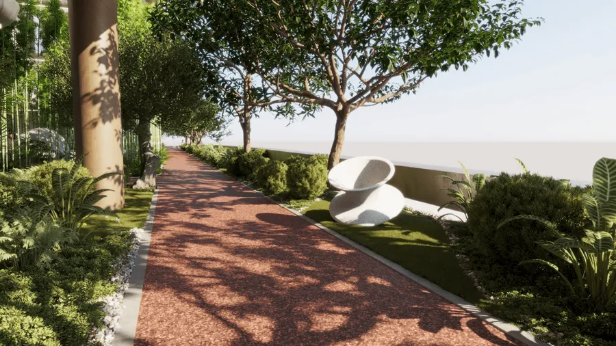 Jogging Track at Treppan Serenique Residences.