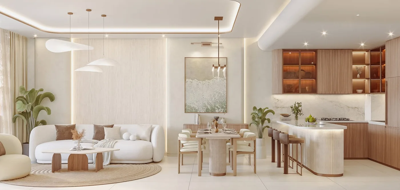 Interior render at Vestoria Bay.