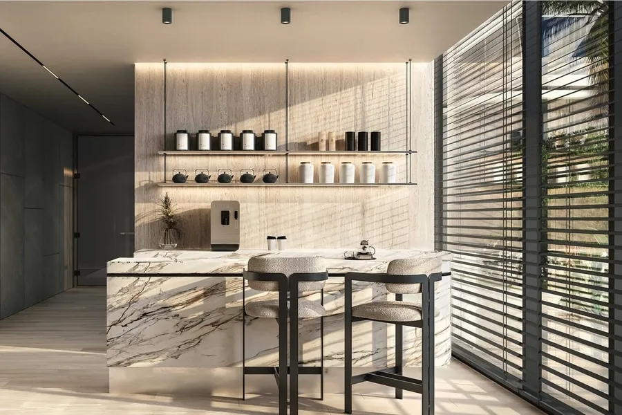 Tranquil Tea Lounge at Villa Del Brunello.