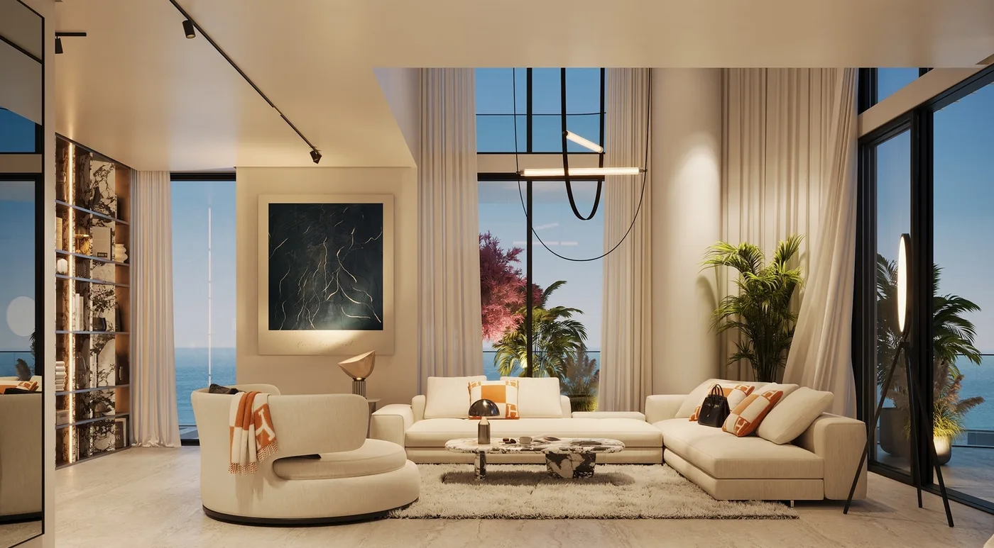 Interior render at Villa Del Brunello.