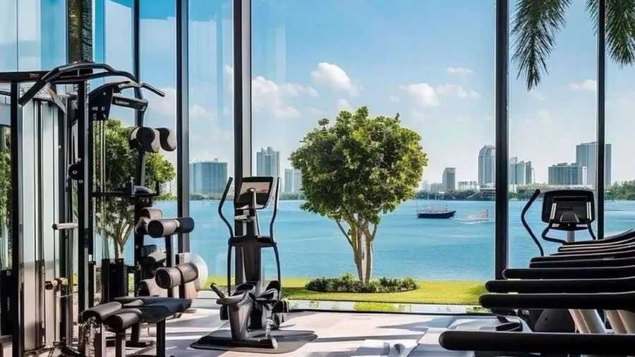 Gym at Mackerel Tower.