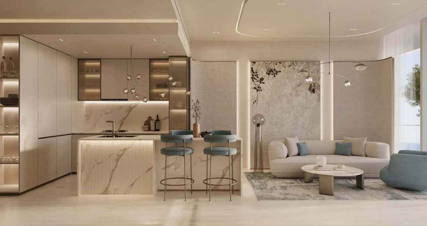 Interior render at Vue Dorée.
