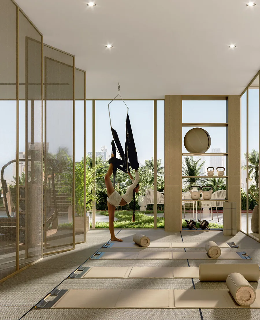 Indoor Yoga Studio at Arka Enclave Residences by Atmosphere Living.