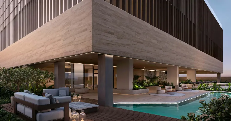 Outdoor Longe at Flora Shore Beachside Residences.