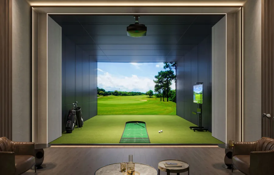 Golf Simulation at Ramada Residences by Wyndham at Dubai Islands.