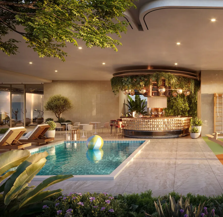 Pool Bar at Ramada Residences by Wyndham at Dubai Islands.