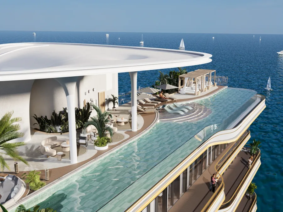 Rooftop Infinity Pool at LIV Oceanside.