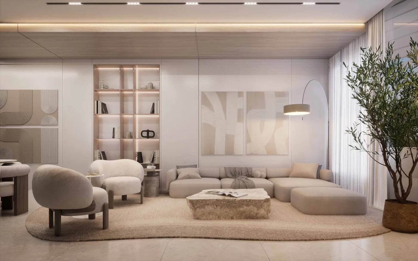 Interior render at Do Hotels and Residences.