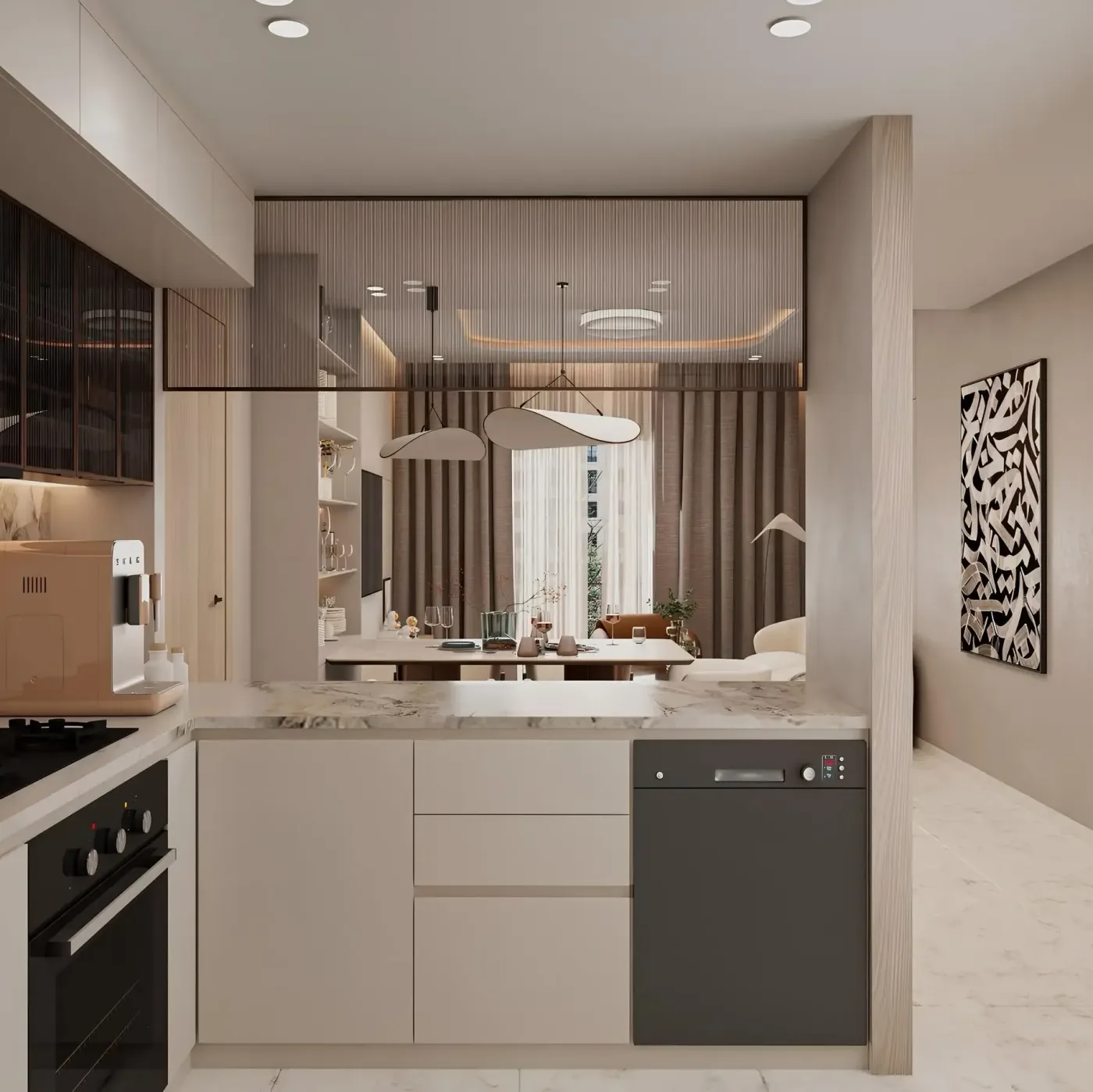 Interior render at Hermina by Casagrand.