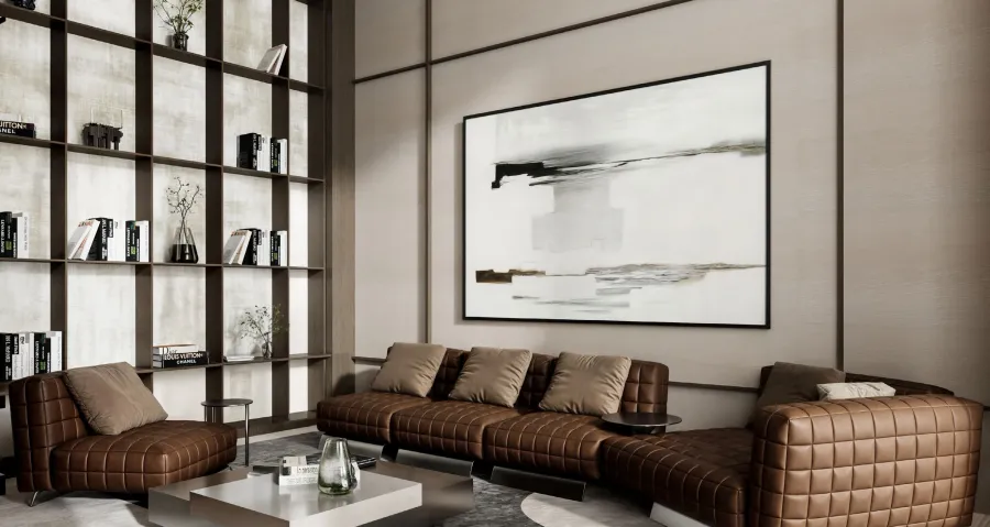 Lounge & Library at Omoria Private Residences.