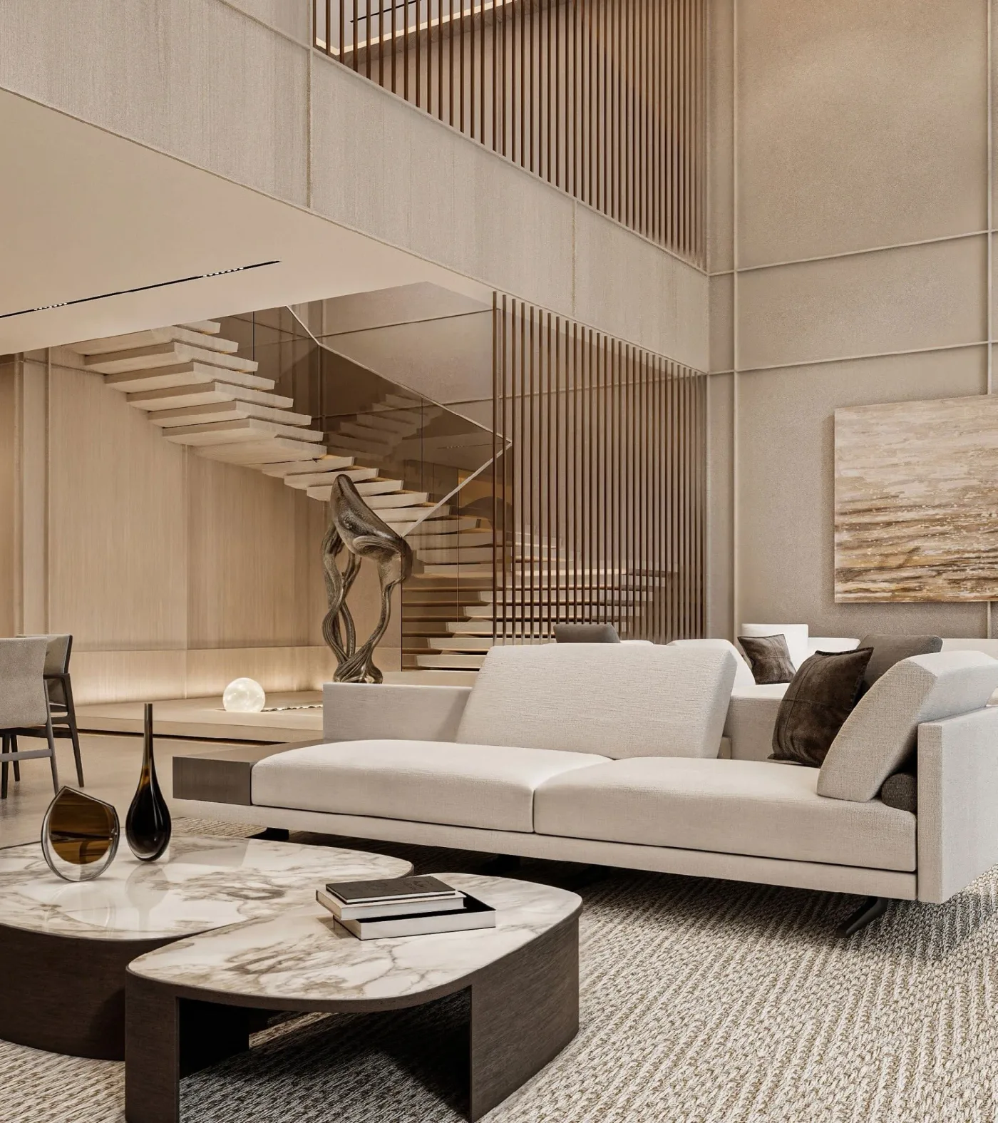 Interior render at Omoria Private Residences.